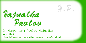 hajnalka pavlov business card